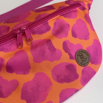 BumBag Vaca Rosa e Laranja