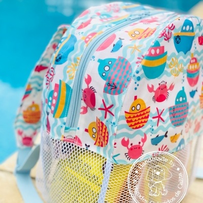Mochila de Praia Barcos Coloridos
