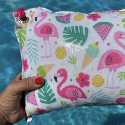 Almofada de Praia Pretty Flamingos