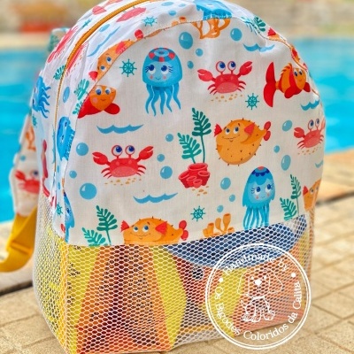 Mochila de Praia Animais Marinhos