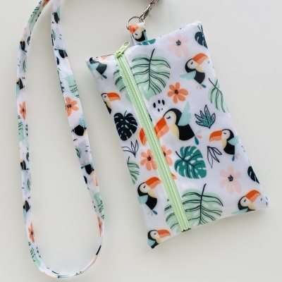 Bolsa Telemóvel Tucanos Fundo Branco