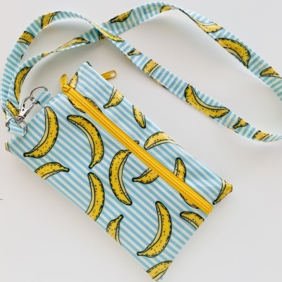 Bolsa Telemóvel Bananas às Riscas