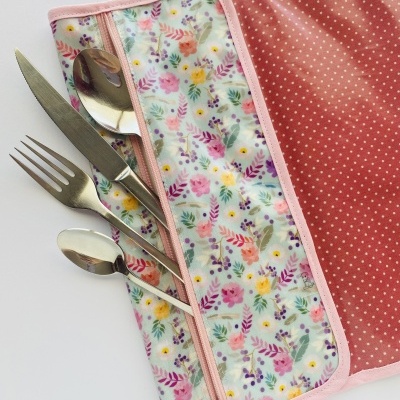 Individual de Refeição com porta talheres #007