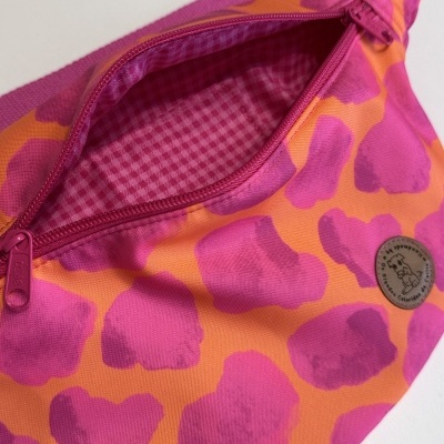 BumBag Vaca Rosa e Laranja