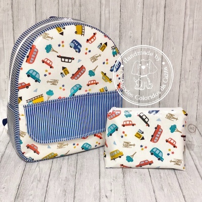 Necessaire Plastificada Pequena Carrinhos