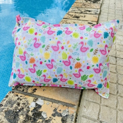 Almofada de Praia Tiny Flamingos