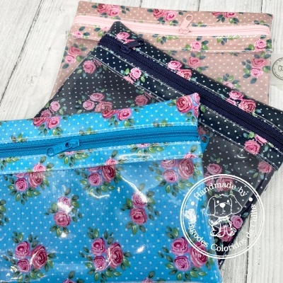 Bolsa Roses in Blue