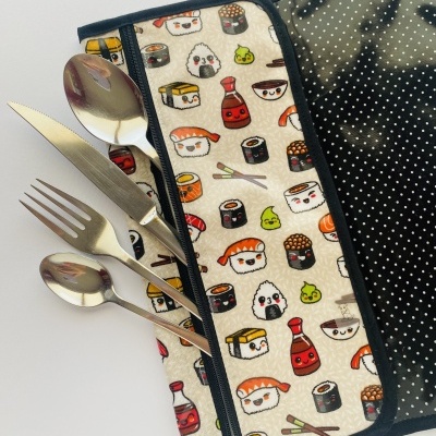 Individual de Refeição com porta talheres #006