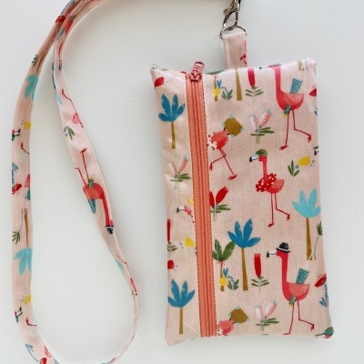 Bolsa Telemóvel Flamingos Party