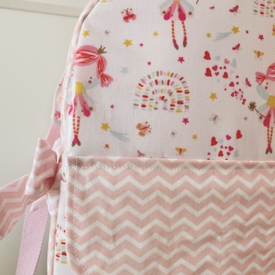 Mochila Fadas Bailarinas em Rosa