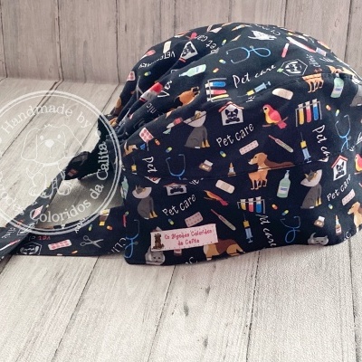 Touca Cirúrgica Vet Preto