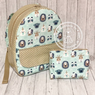 Necessaire Plastificada Pequena Animal Head