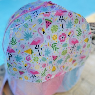 Mochila de Praia Flamingos Florais