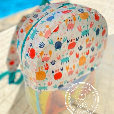 Mochila de Praia Caranguejos Coloridos