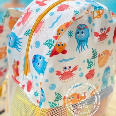 Mochila de Praia Animais Marinhos