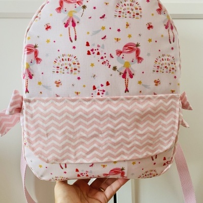 Mochila Fadas Bailarinas em Rosa