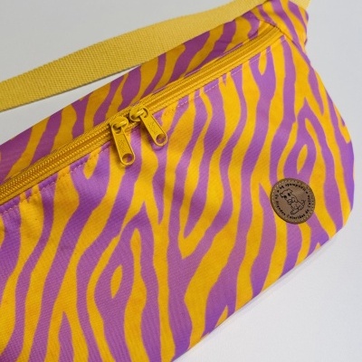 BumBag Zebra Amarelo e Lilás