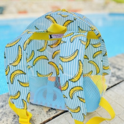 Mochila de Praia Bananas às Riscas