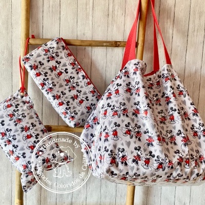 Necessaire Plastificada Grande Mickey&Minnie