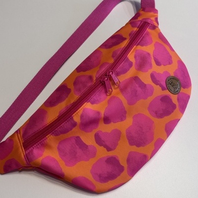 BumBag Vaca Rosa e Laranja