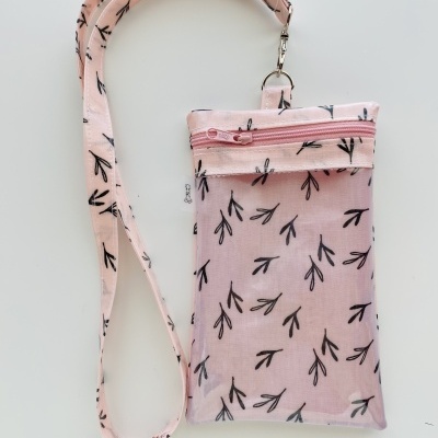 Bolsa Telemóvel Black Tiny Flowers