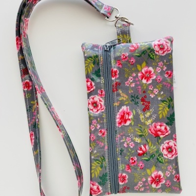 Bolsa Telemóvel Grey Flowers