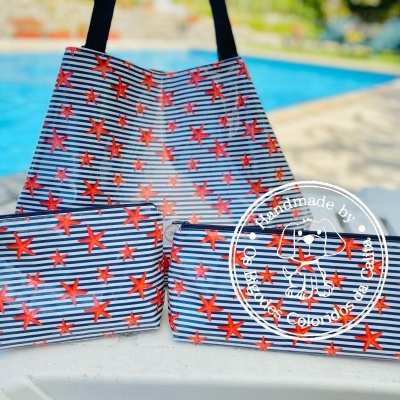 Necessaire Plastificada Pequena Riscas