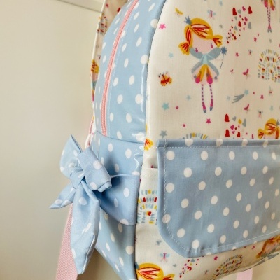 Mochila Fadas Bailarinas em Branco