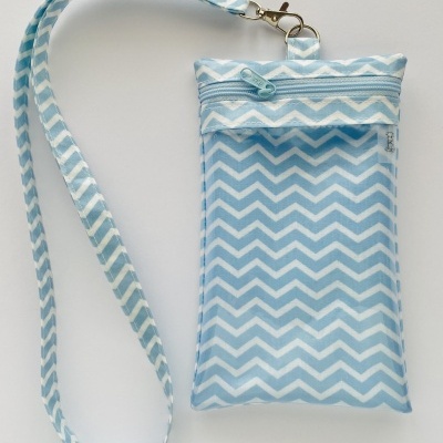 Bolsa Telemóvel Chevron Azul bebé