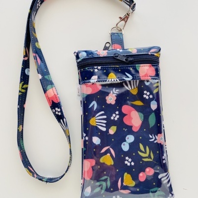 Bolsa Telemóvel Malmequeres Fundo Azul