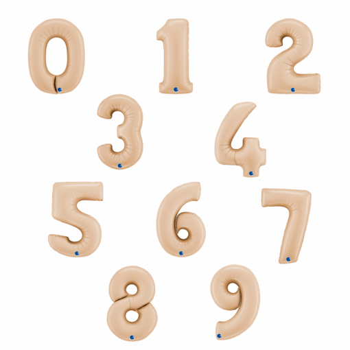 Balão Número Creme Gigante