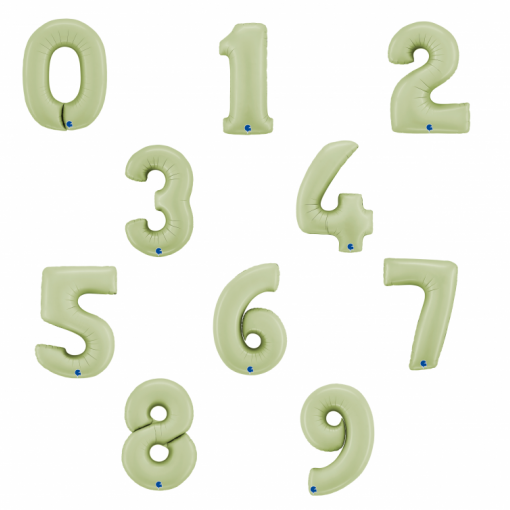 Balão Número Verde Pastel Gigante