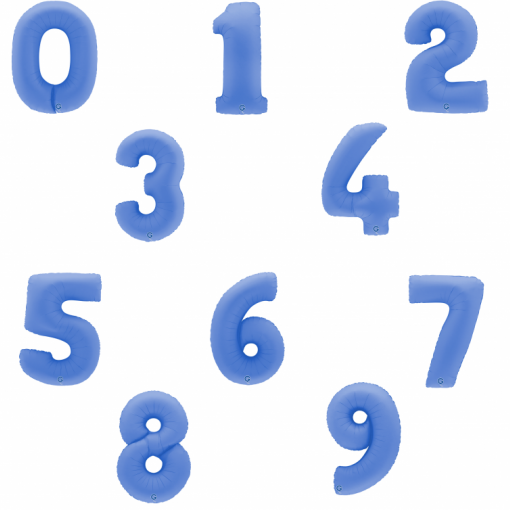 Balão Número Azul Mate Gigante