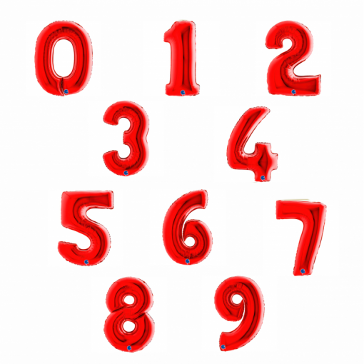 Balão Número Vermelho Gigante