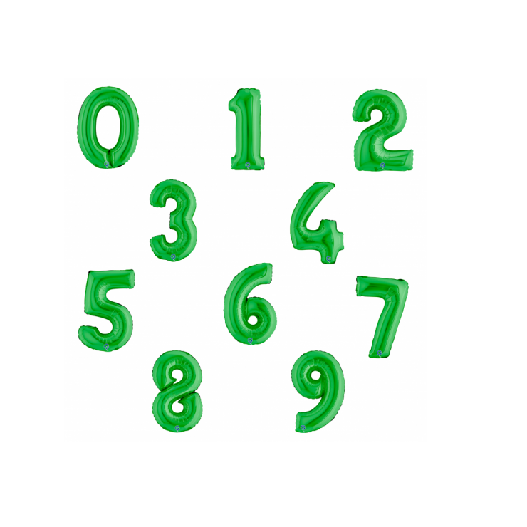 Balão Número Verde Pequeno