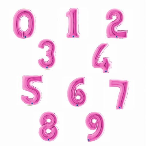 Balão Número Rosa Gigante