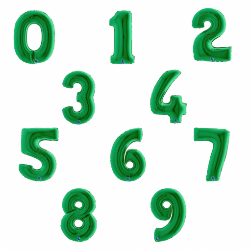 Balão Número Verde Gigante