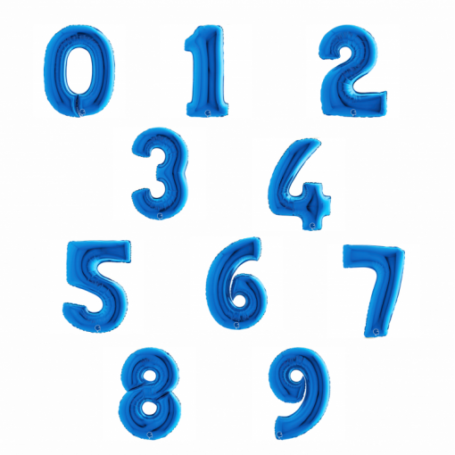 Balão Número Azul Escuro Gigante