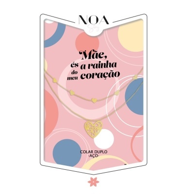 Colar em Aço Dourado “Mãe, és a Rainha do meu Coração”