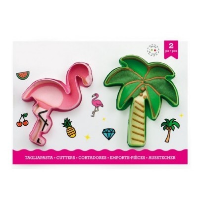 Conj. 2 Cortadores Flamingo e Palmeira
