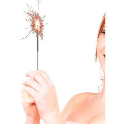 Velas Sparkle Palito Prateada