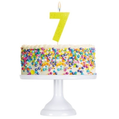 Vela Número Fluorescente 7