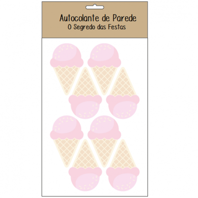 Autocolantes Parede Gelados Rosa