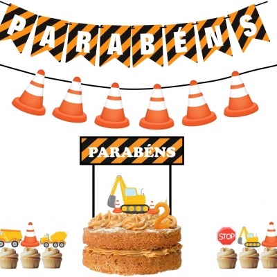Kit Festa Carrinhos e Construções