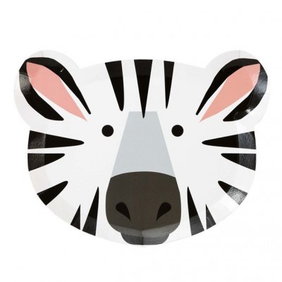 Pratos Animais Selva Tigre e Zebra