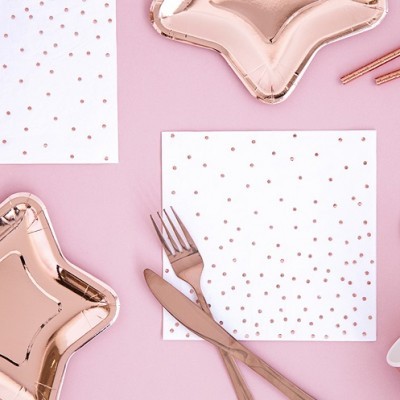 Guardanapos Rosegold Bolinhas