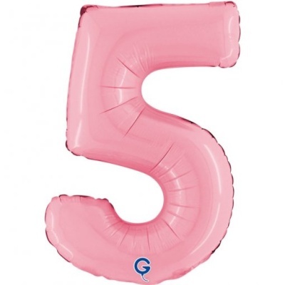Balão Número Rosa Pastel Pequeno