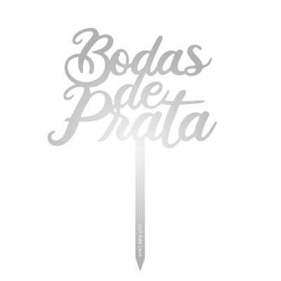 Topo Bolo Bodas de Prata