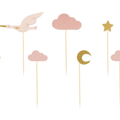 Toppers Cegonha Rosa