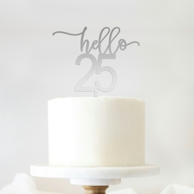 Topo Bolo Hello 25 Acrilico